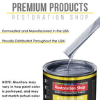 Sonic Blue Metallic Acrylic Enamel Auto Paint - Complete Quart Paint Kit - Professional Single Stage Automotive Car Coating, 8:1 Mix Ratio 2.8 VOC