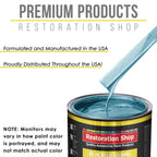 Azure Blue Metallic Acrylic Enamel Auto Paint - Complete Gallon Paint Kit - Professional Single Stage Automotive Car Coating, 8:1 Mix Ratio 2.8 VOC