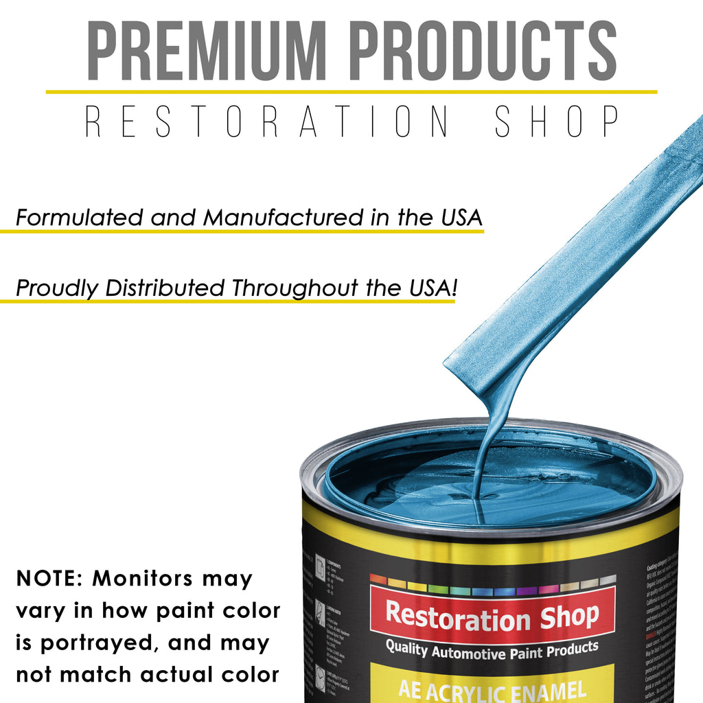 Cobra Blue Metallic Acrylic Enamel Auto Paint - Complete Gallon Paint Kit - Professional Single Stage Automotive Car Coating, 8:1 Mix Ratio 2.8 VOC