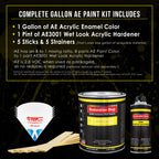Viper Blue Metallic Acrylic Enamel Auto Paint - Complete Gallon Paint Kit - Professional Single Stage Automotive Car Coating, 8:1 Mix Ratio 2.8 VOC