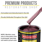 Vintage Burgundy Metallic Acrylic Enamel Auto Paint - Complete Quart Paint Kit - Pro Single Stage Automotive Car Truck Coating, 8:1 Mix Ratio 2.8 VOC