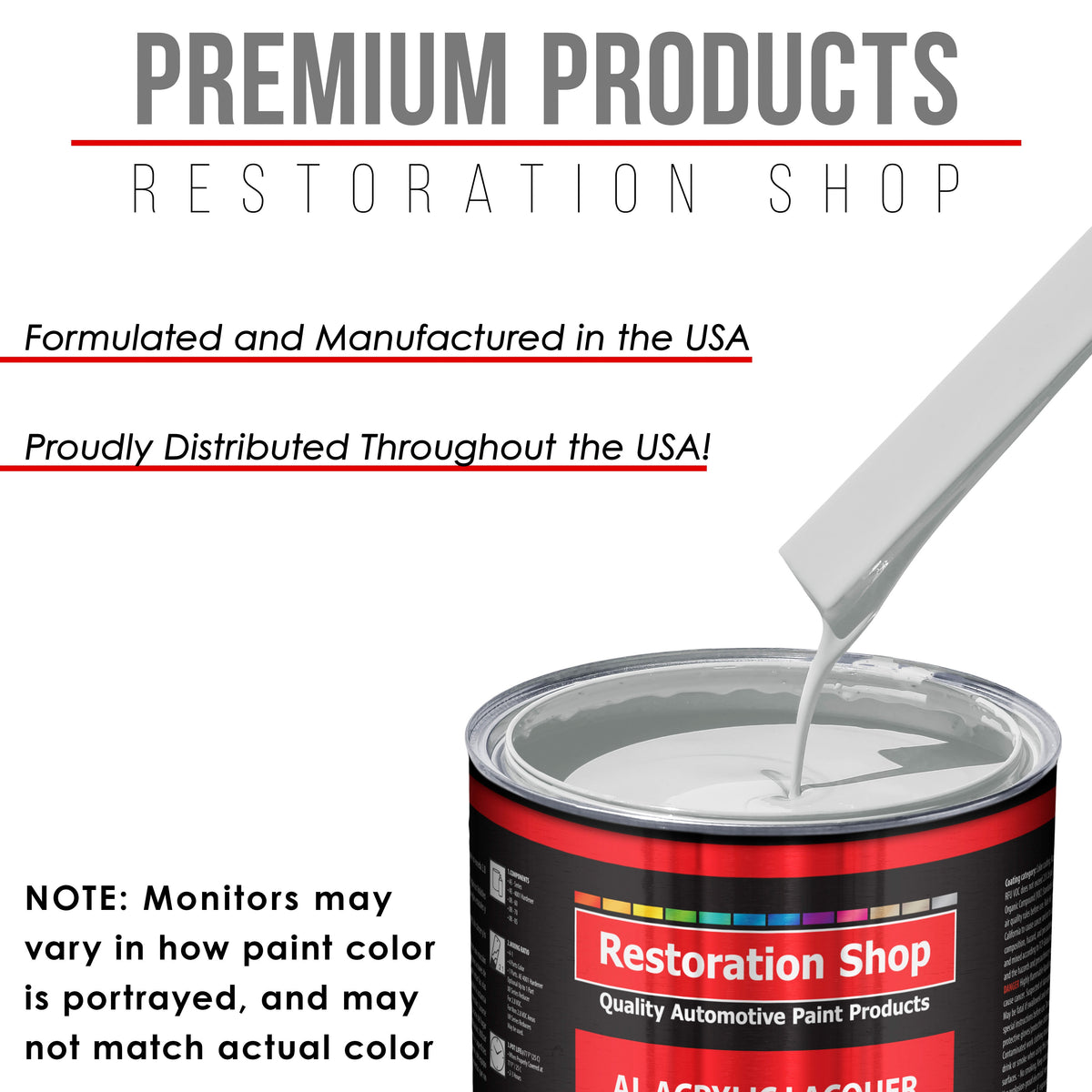 Classic White - Acrylic Lacquer Auto Paint - Complete Gallon Paint Kit with Medium Thinner - Professional Automotive Car Truck Guitar Refinish Coating