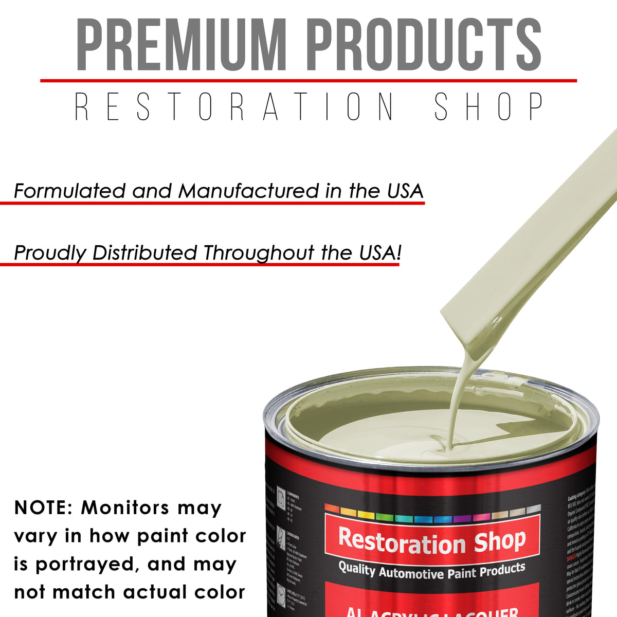 Grand Prix White - Acrylic Lacquer Auto Paint - Complete Gallon Paint Kit with Slow Dry Thinner - Professional Automotive Car Truck Refinish Coating