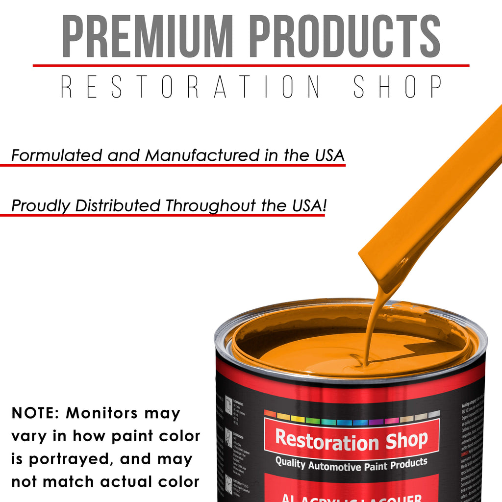 Speed Yellow - Acrylic Lacquer Auto Paint - Complete Quart Paint Kit with Medium Thinner - Professional Automotive Car Truck Guitar Refinish Coating