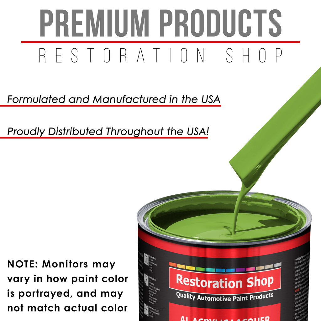 Sublime Green - Acrylic Lacquer Auto Paint - Complete Gallon Paint Kit with Slow Dry Thinner - Professional Automotive Car Truck Refinish Coating