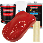 Jalapeno Bright Red - Acrylic Lacquer Auto Paint - Complete Gallon Paint Kit with Slow Dry Thinner - Pro Automotive Car Truck Guitar Refinish Coating