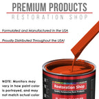 Speed Orange - Acrylic Lacquer Auto Paint - Complete Gallon Paint Kit with Medium Thinner - Professional Automotive Car Truck Guitar Refinish Coating
