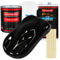 Jet Black (Gloss) - Acrylic Lacquer Auto Paint - Complete Gallon Paint Kit with Slow Dry Thinner - Professional Automotive Car Truck Refinish Coating