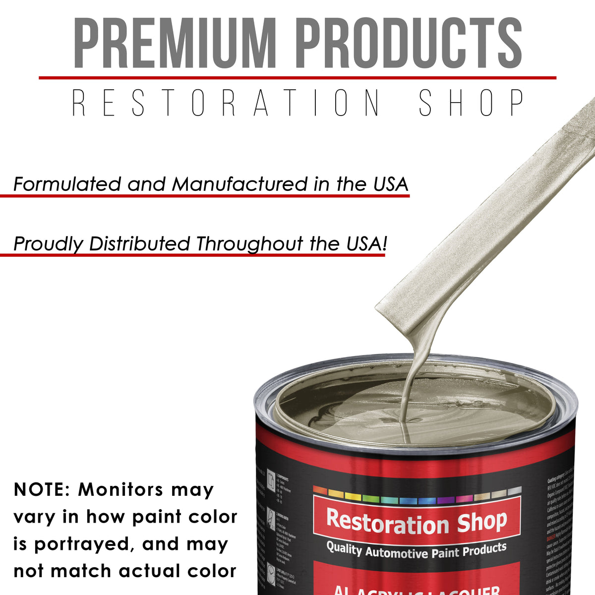 Gold Mist Metallic - Acrylic Lacquer Auto Paint - Complete Gallon Paint Kit with Slow Dry Thinner - Professional Automotive Car Truck Refinish Coating