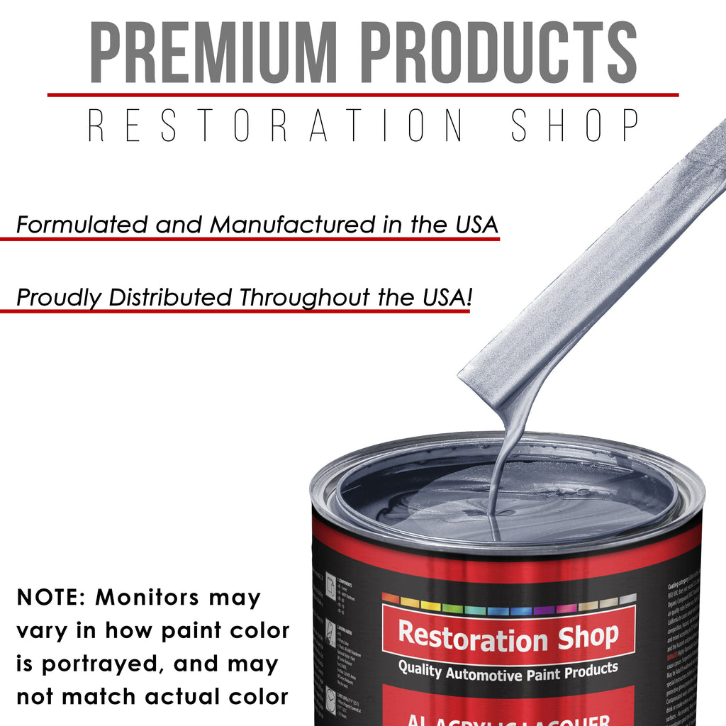 Sonic Blue Metallic - Acrylic Lacquer Auto Paint - Complete Gallon Paint Kit with Slow Dry Thinner - Pro Automotive Car Truck Guitar Refinish Coating