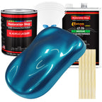 Cobra Blue Metallic - Acrylic Lacquer Auto Paint - Complete Gallon Paint Kit with Medium Thinner - Professional Automotive Car Truck Refinish Coating
