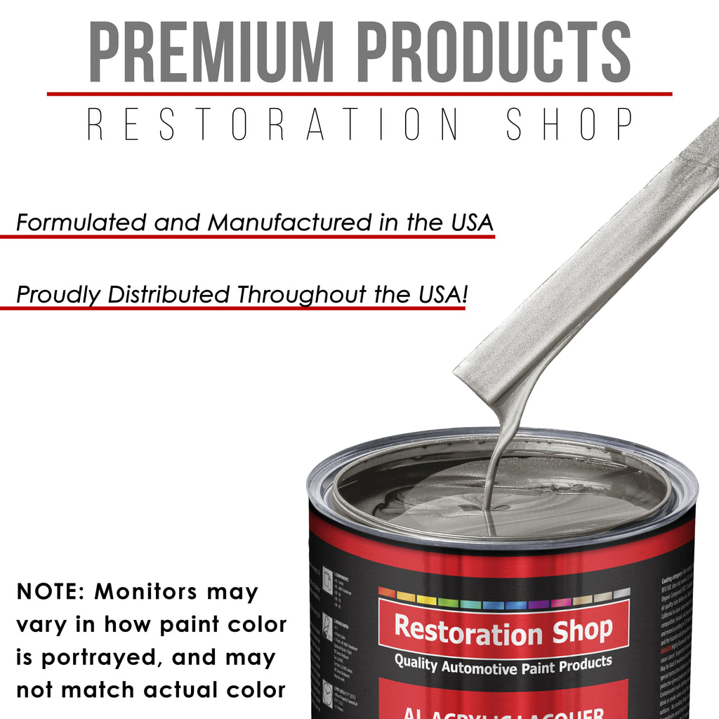 Sage Green Metallic - Acrylic Lacquer Auto Paint - Complete Gallon Paint Kit with Slow Dry Thinner - Pro Automotive Car Truck Guitar Refinish Coating