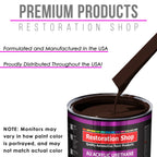 Dark Brown Acrylic Urethane Auto Paint (Complete Gallon Paint Kit) Professional Single Stage Gloss Automotive Car Truck Coating, 4:1 Mix Ratio 2.8 VOC