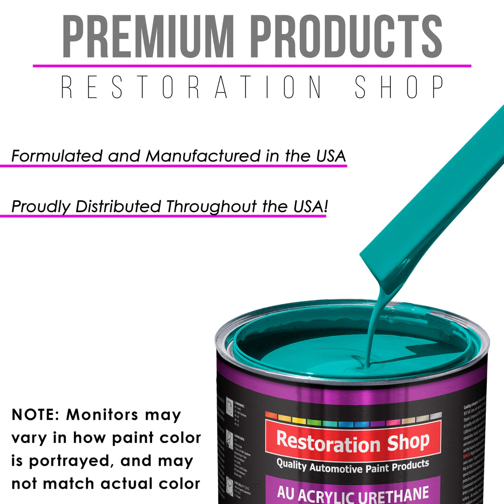 Deep Aqua Acrylic Urethane Auto Paint - Complete Gallon Paint Kit - Professional Single Stage Gloss Automotive Car Truck Coating 4:1 Mix Ratio 2.8 VOC