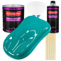 Deep Aqua Acrylic Urethane Auto Paint - Complete Gallon Paint Kit - Professional Single Stage Gloss Automotive Car Truck Coating 4:1 Mix Ratio 2.8 VOC