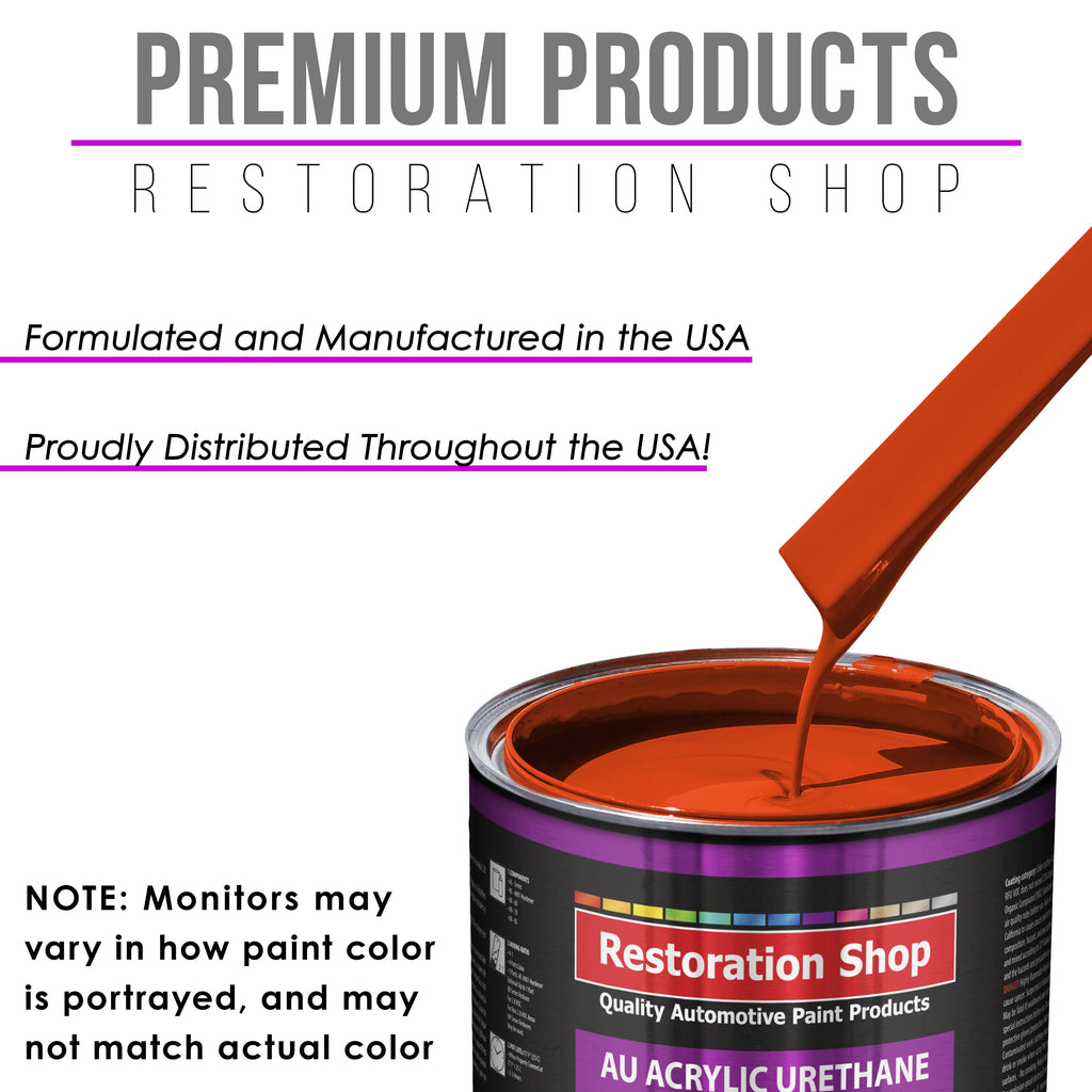 Speed Orange Acrylic Urethane Auto Paint - Complete Gallon Paint Kit - Professional Single Stage Automotive Car Truck Coating, 4:1 Mix Ratio 2.8 VOC