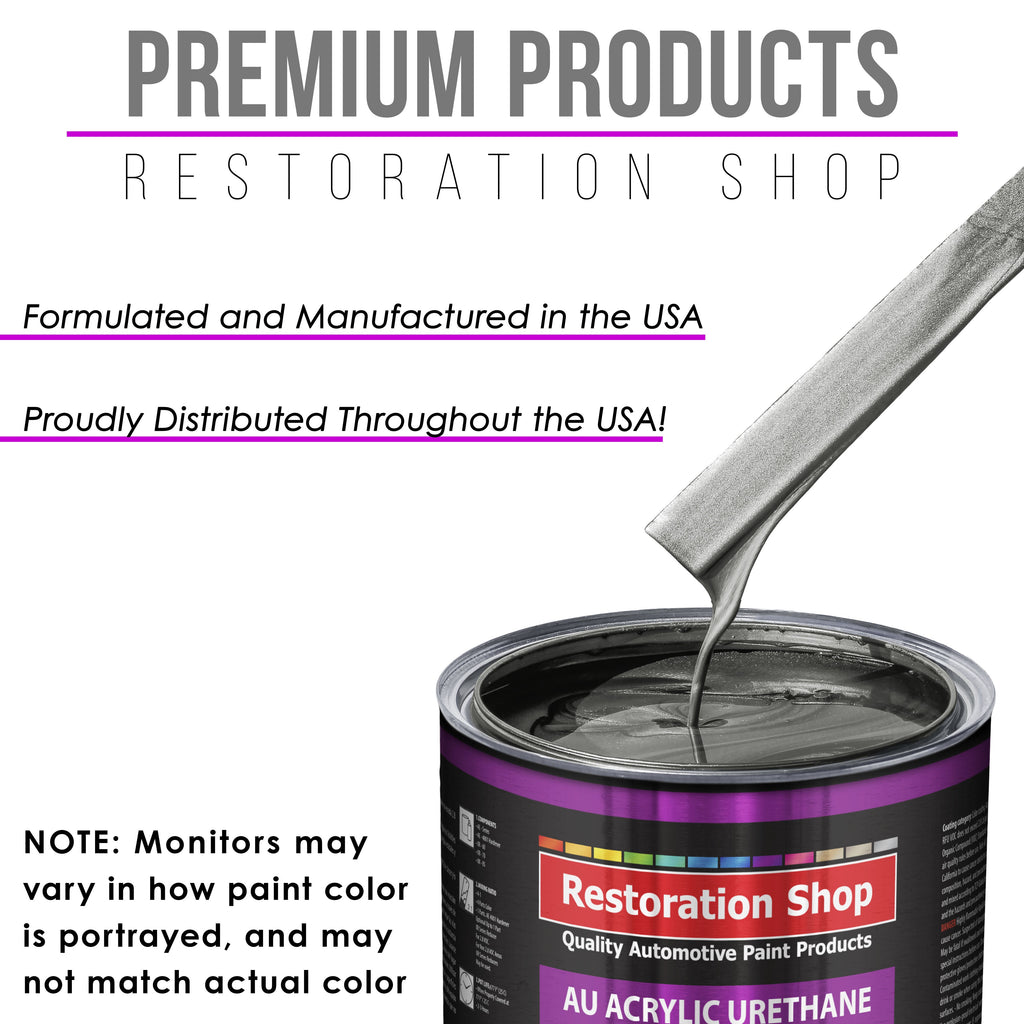 Dark Charcoal Metallic Acrylic Urethane Auto Paint (Complete Gallon Paint Kit) Professional Single Stage Automotive Car Coating, 4:1 Mix Ratio 2.8 VOC