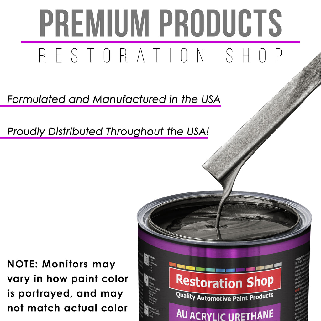 Meteor Gray Metallic Acrylic Urethane Auto Paint - Complete Gallon Paint Kit - Professional Single Stage Automotive Car Coating, 4:1 Mix Ratio 2.8 VOC