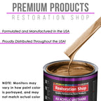 Ginger Metallic Acrylic Urethane Auto Paint - Complete Gallon Paint Kit - Professional Single Stage Automotive Car Truck Coating 4:1 Mix Ratio 2.8 VOC