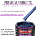Daytona Blue Metallic Acrylic Urethane Auto Paint - Complete Gallon Paint Kit - Professional Single Stage Automotive Car Coating 4:1 Mix Ratio 2.8 VOC
