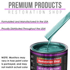 Gulfstream Aqua Metallic Acrylic Urethane Auto Paint - Complete Gallon Paint Kit - Pro Single Stage Automotive Car Truck Coating 4:1 Mix Ratio 2.8 VOC