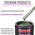 Fern Green Metallic Acrylic Urethane Auto Paint - Complete Gallon Paint Kit - Professional Single Stage Automotive Car Coating, 4:1 Mix Ratio 2.8 VOC