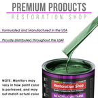 Emerald Green Metallic Acrylic Urethane Auto Paint (Complete Gallon Paint Kit) Professional Single Stage Automotive Car Coating, 4:1 Mix Ratio 2.8 VOC