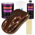 Whole Earth Brown Firemist Acrylic Urethane Auto Paint (Complete Gallon Paint Kit) Pro Single Stage Automotive Car Truck Coating 4:1 Mix Ratio 2.8 VOC