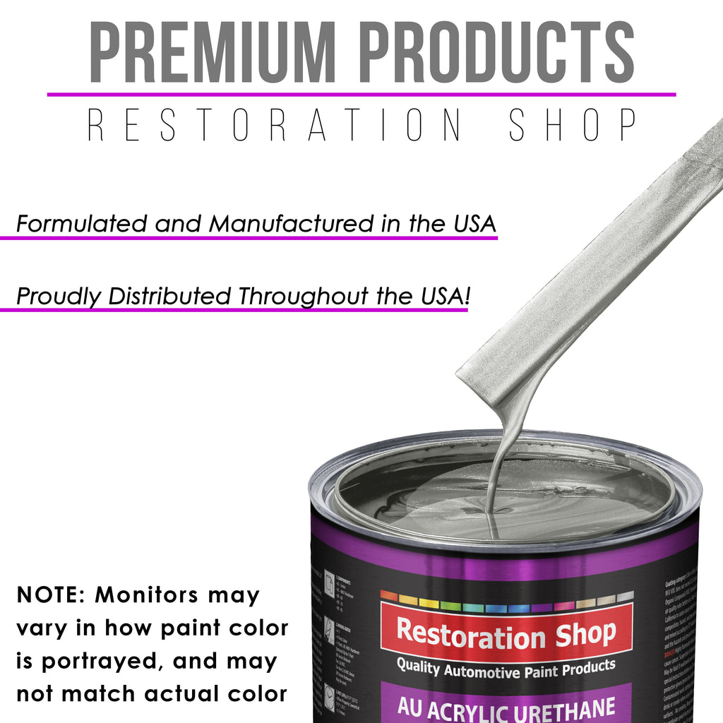 Brilliant Silver Firemist Acrylic Urethane Auto Paint (Complete Gallon Paint Kit) Pro Single Stage Automotive Car Truck Coating, 4:1 Mix Ratio 2.8 VOC