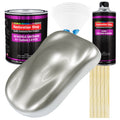Brilliant Silver Firemist Acrylic Urethane Auto Paint (Complete Gallon Paint Kit) Pro Single Stage Automotive Car Truck Coating, 4:1 Mix Ratio 2.8 VOC