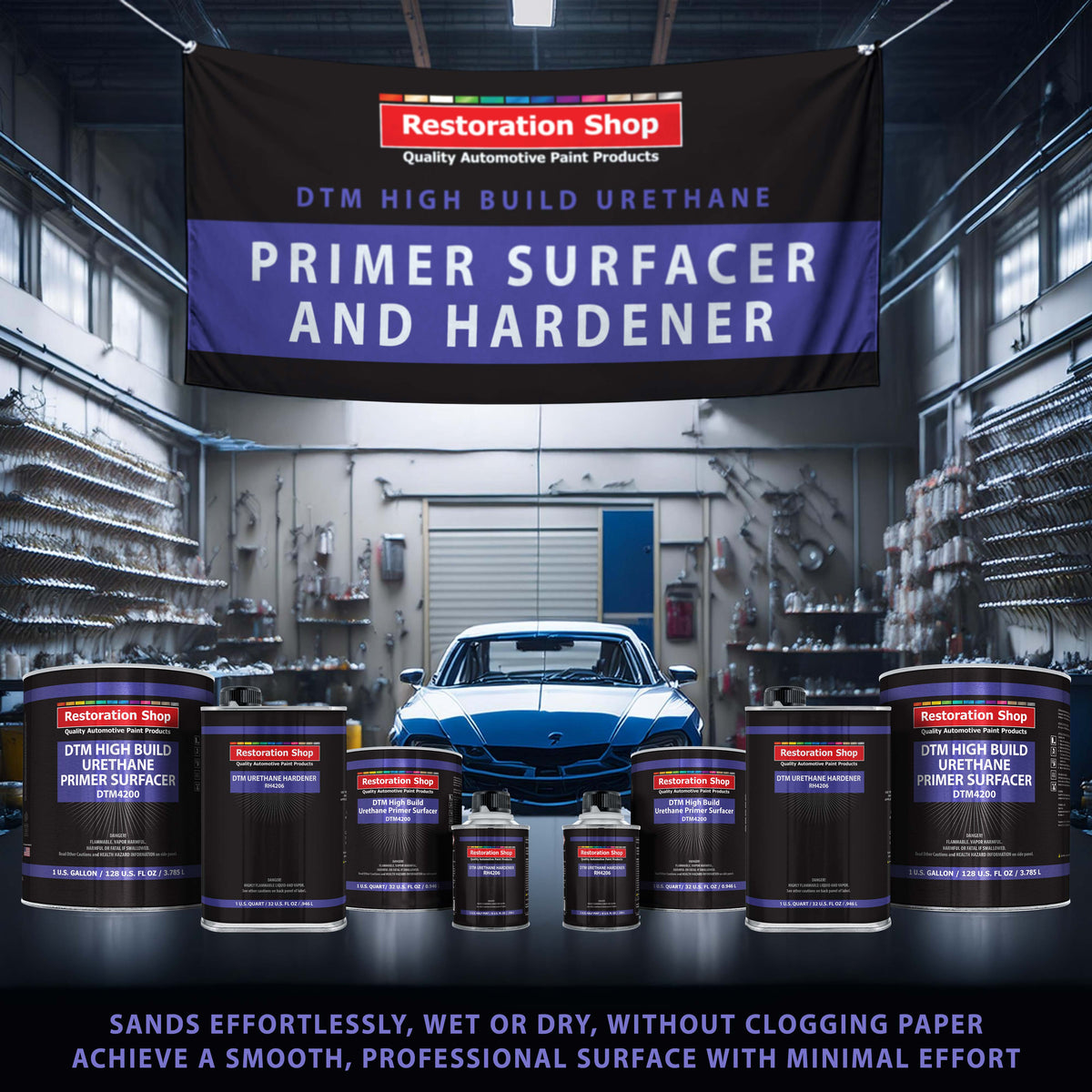 DTM High Build Urethane Primer Surfacer, Gray - Gallon