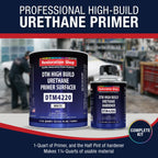 1.25 Quart 2K High Build Primer Automotive Paint Kit - 1 Qt. White Urethane Primer Surfacer, 1/2 Pint Hardener, 4:1 Mix Ratio