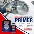 1.25 Quart 2K High Build Primer Automotive Paint Kit - 1 Qt. White Urethane Primer Surfacer, 1/2 Pint Hardener, 4:1 Mix Ratio