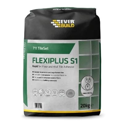 Everbuild 711 TileSet Fleixplus Tile Adhesive x 20Kg - All Colours
