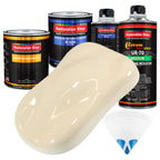 Wimbledon White - Urethane Basecoat with Clearcoat Auto Paint - Complete Medium Quart Paint Kit - Professional High Gloss Automotive Car Truck Coating