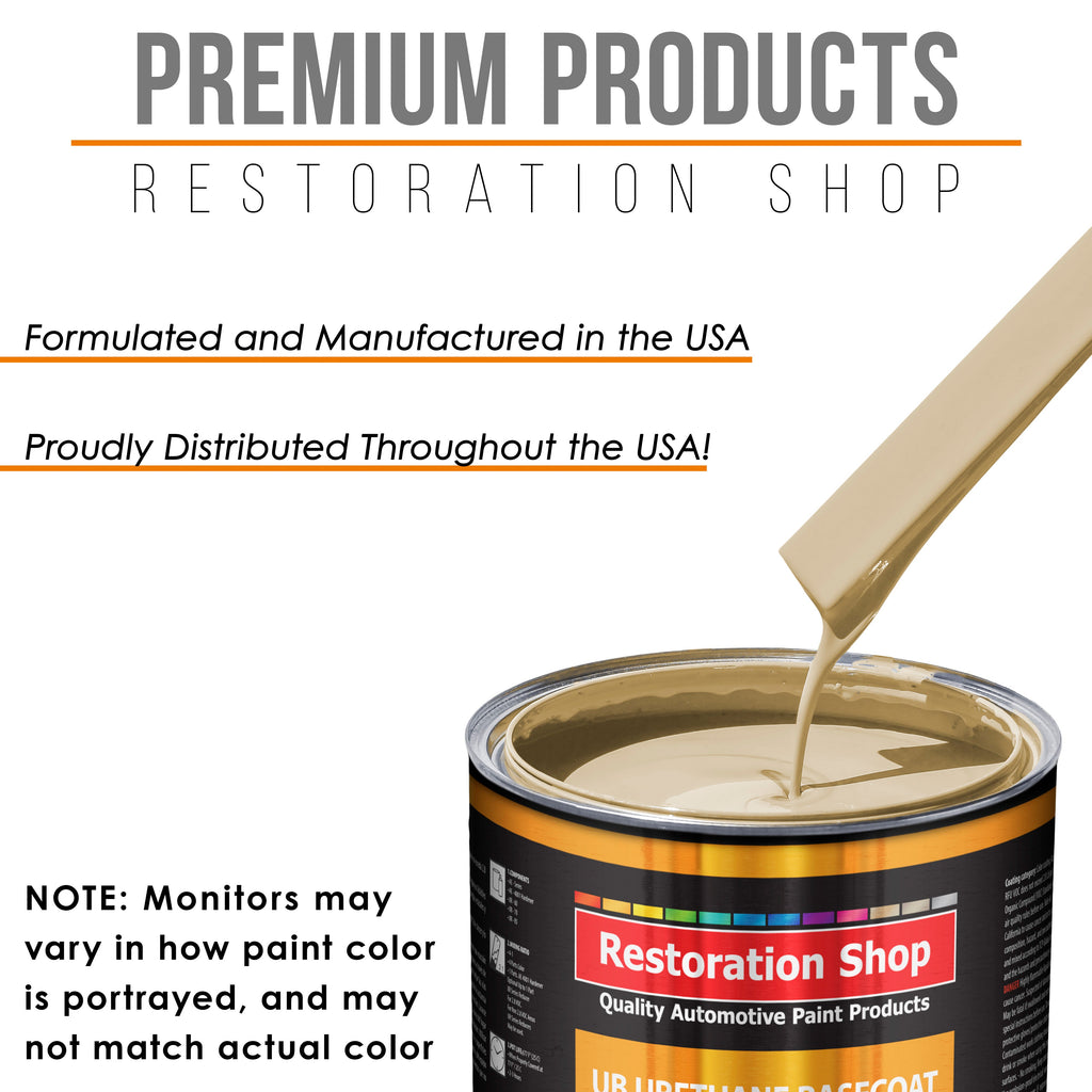 Ivory - Urethane Basecoat with Clearcoat Auto Paint - Complete Medium Gallon Paint Kit - Professional High Gloss Automotive, Car, Truck Coating
