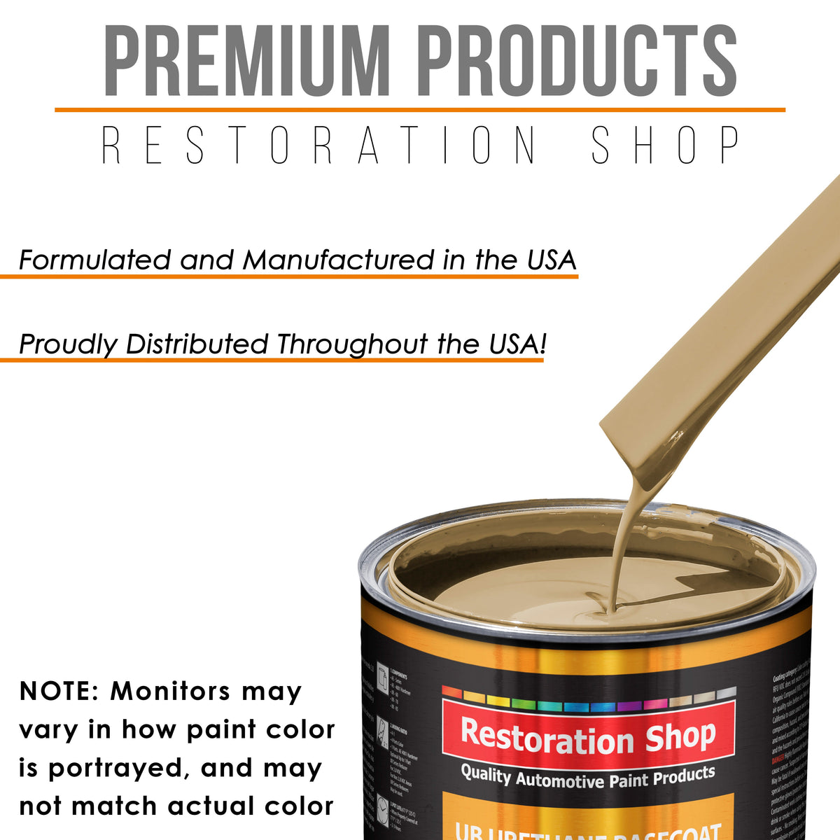 Shoreline Beige - Urethane Basecoat with Clearcoat Auto Paint - Complete Medium Gallon Paint Kit - Professional Gloss Automotive Car Truck Coating