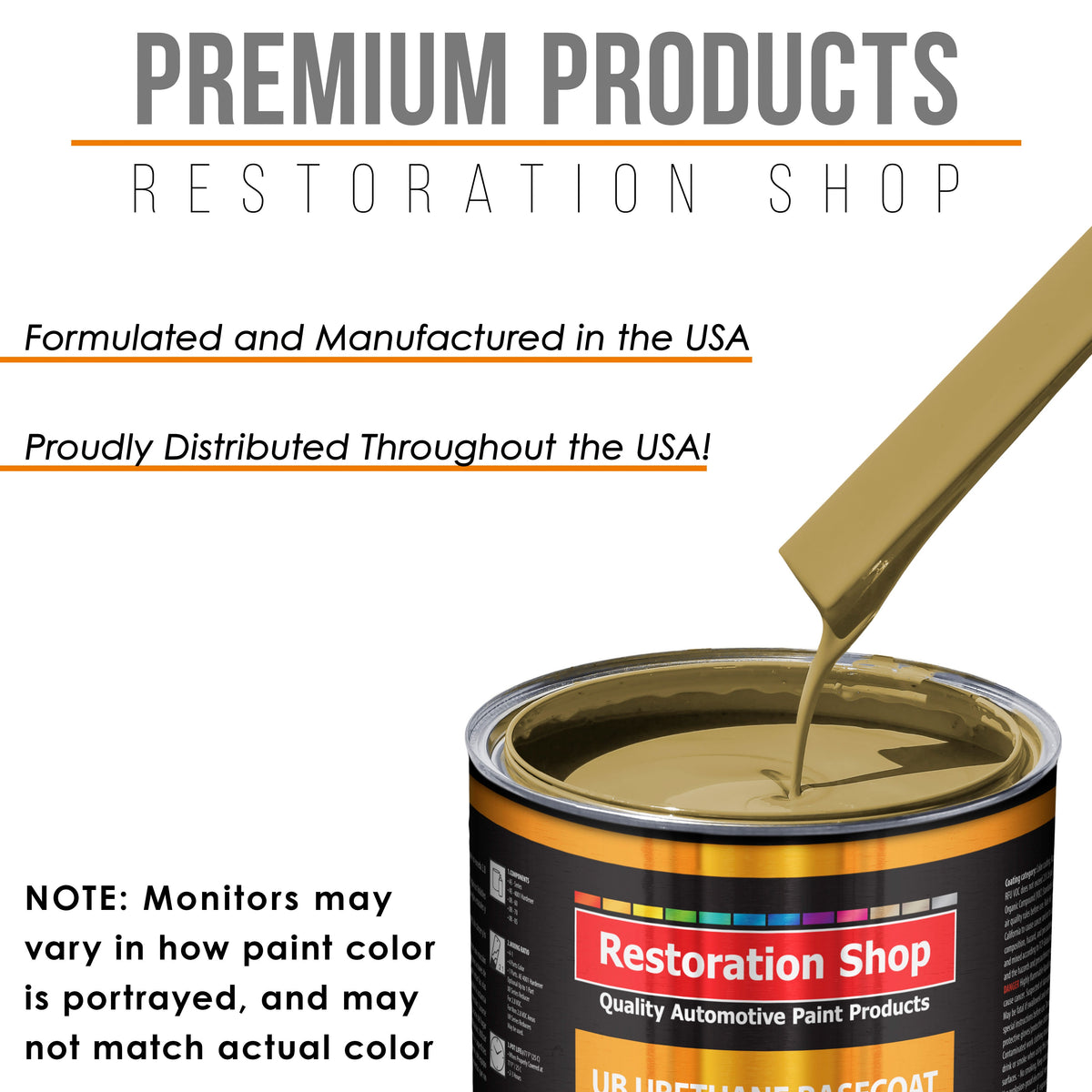 Buckskin Tan - Urethane Basecoat with Clearcoat Auto Paint - Complete Fast Gallon Paint Kit - Professional High Gloss Automotive, Car, Truck Coating