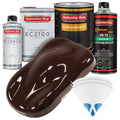 Dark Brown Urethane Basecoat with European Clearcoat Auto Paint - Complete Quart Paint Color Kit - Automotive Refinish Coating