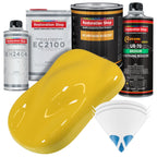 Daytona Yellow Urethane Basecoat with European Clearcoat Auto Paint - Complete Quart Paint Color Kit - Automotive Refinish Coating