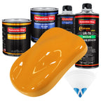 School Bus Yellow - Urethane Basecoat with Clearcoat Auto Paint - Complete Medium Quart Paint Kit - Professional Gloss Automotive Car Truck Coating