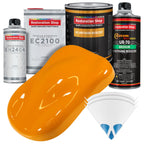 Speed Yellow Urethane Basecoat with European Clearcoat Auto Paint - Complete Quart Paint Color Kit - Automotive Refinish Coating