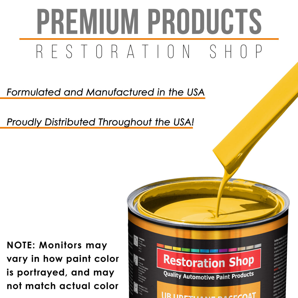 Sunshine Yellow - Urethane Basecoat with Clearcoat Auto Paint (Complete Slow Gallon Paint Kit) Professional High Gloss Automotive Car Truck Coating