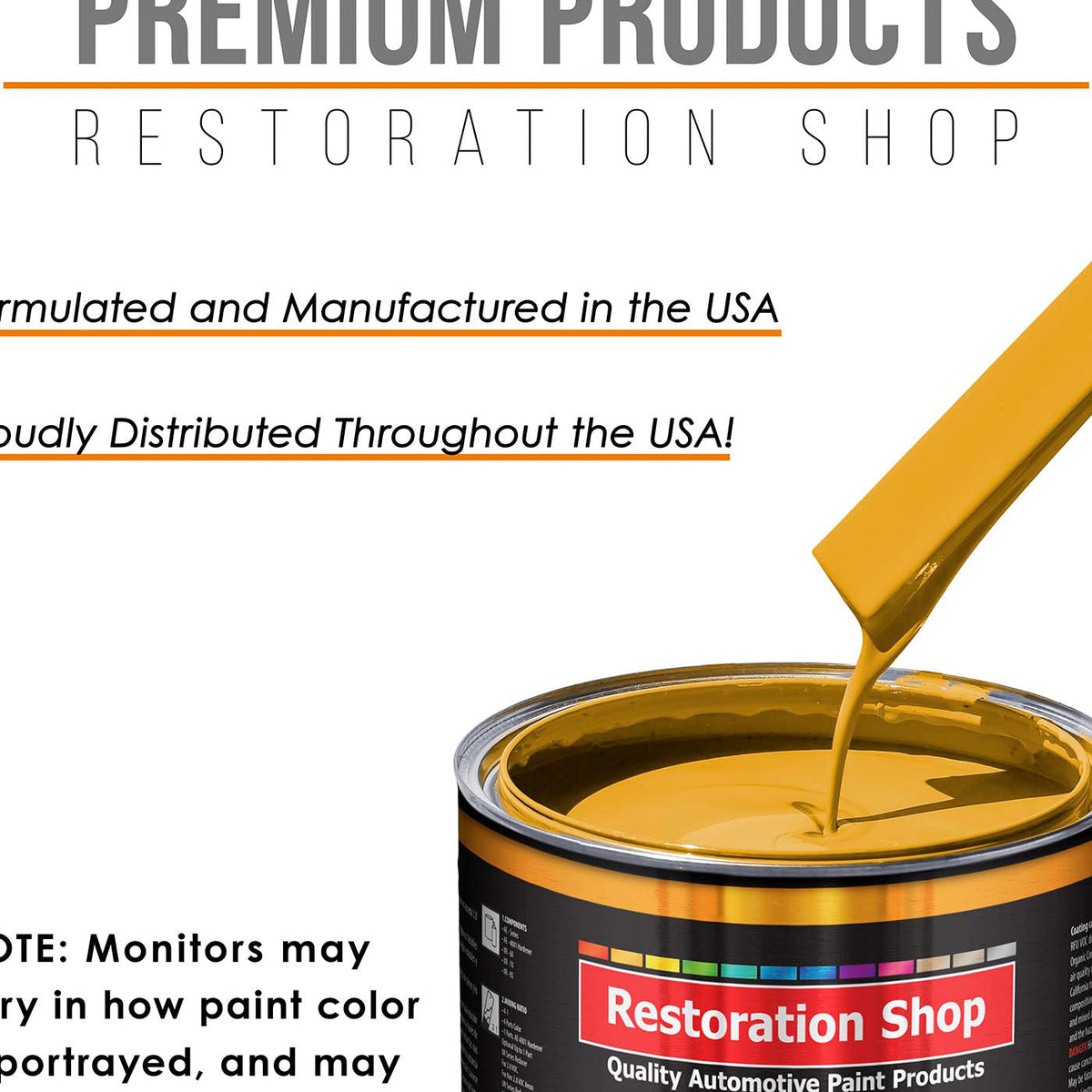 Citrus Yellow - Urethane Basecoat with Clearcoat Auto Paint (Complete Medium Gallon Paint Kit) Professional High Gloss Automotive Car Truck Coating