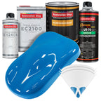 Speed Blue Urethane Basecoat with European Clearcoat Auto Paint - Complete Quart Paint Color Kit - Automotive Refinish Coating