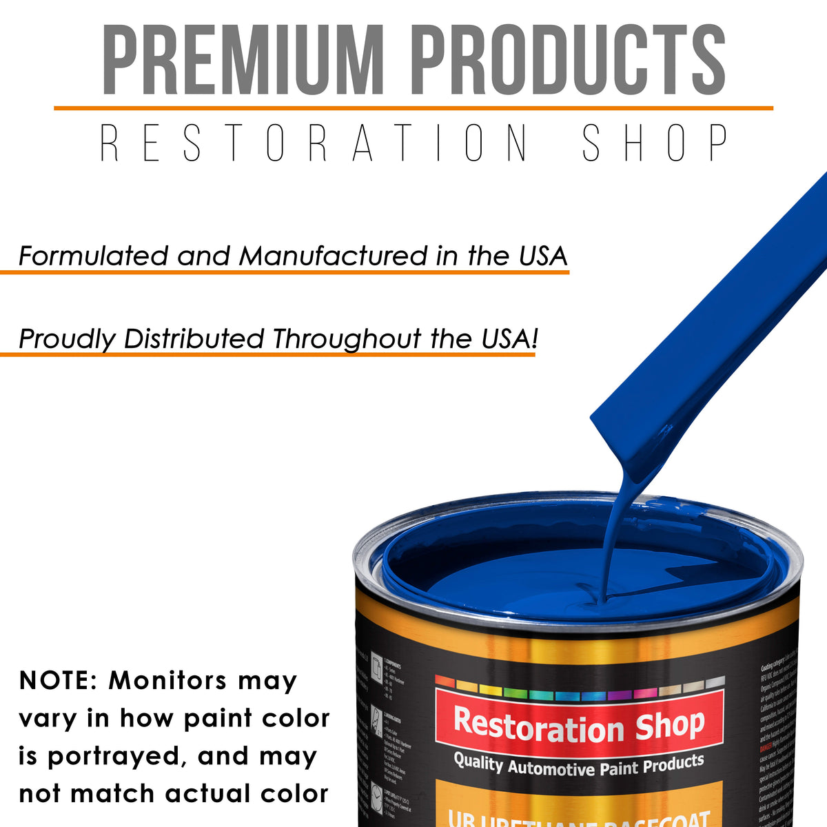 Reflex Blue - Urethane Basecoat with Clearcoat Auto Paint - Complete Medium Gallon Paint Kit - Professional High Gloss Automotive, Car, Truck Coating