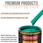 Tropical Turquoise - Urethane Basecoat with Clearcoat Auto Paint - Complete Slow Gallon Paint Kit - Professional Gloss Automotive Car Truck Coating