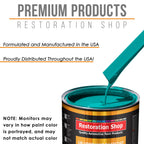 Deep Aqua - Urethane Basecoat with Clearcoat Auto Paint - Complete Fast Gallon Paint Kit - Professional High Gloss Automotive, Car, Truck Coating
