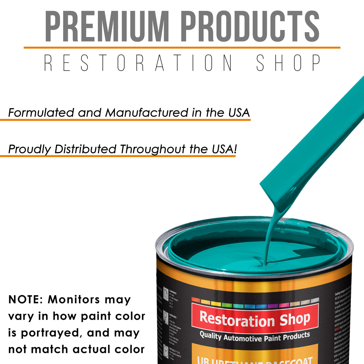 Deep Aqua - Urethane Basecoat Auto Paint - Quart Paint Color Only - Professional High Gloss Automotive, Car, Truck Coating