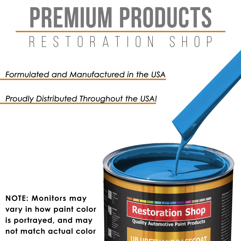 Grabber Blue - Urethane Basecoat with Clearcoat Auto Paint - Complete Slow Gallon Paint Kit - Professional High Gloss Automotive, Car, Truck Coating